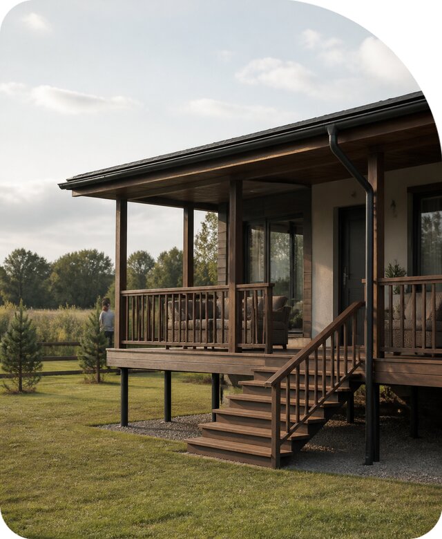 Веранда на сваях под ключ в Пыти-Яхах по цене от 45779 р. | РадиДОМА-Пть